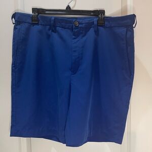 Haggar Dark Blue Flat Front Shorts with Side Pockets Size 40